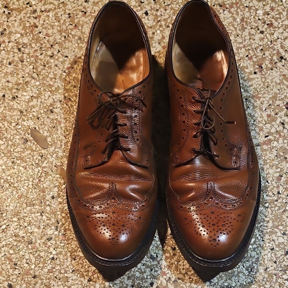 Vintage NETTLETON Brown LEATHER Wingtip Oxford Dress Shoes Size 13